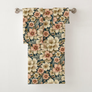 Conjunto De Toalhas Wintry Floral Azaleas e Rosa