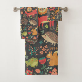 Conjunto De Toalhas Woodland Critters Cottagecore Folk Art