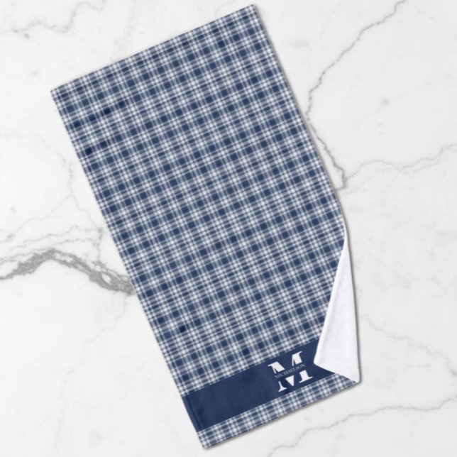 Conjunto De Toalhas Xadrez Azul Marinho (Criador carregado)