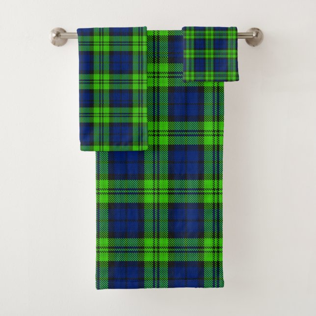 Conjunto De Toalhas Xadrez Blackwatch Tartan (Insitu)