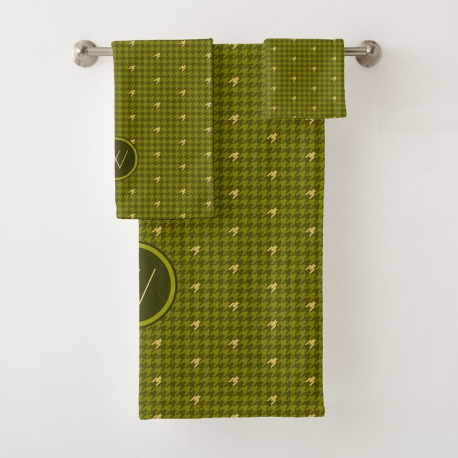 Conjunto de Toalhas Xadrez com Acento Dourado em O (Insitu)
