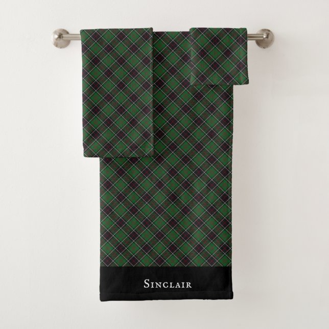 Conjunto De Toalhas Xadrez Escocês de Caça Herança Banheiro (Insitu)