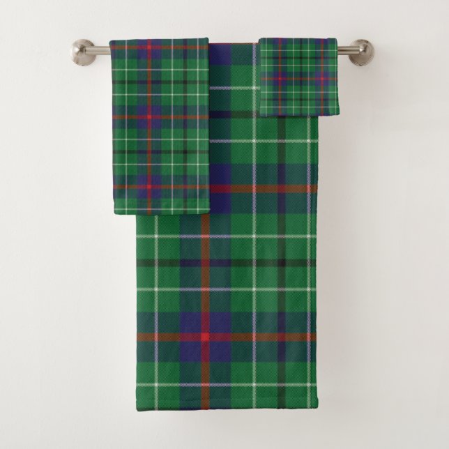 Conjunto De Toalhas Xadrez Plaid Rústico Duncan Tartan (Insitu)
