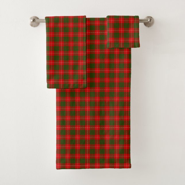 Conjunto De Toalhas Xadrez vermelha tartan tartan (Insitu)