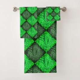 Conjunto De Toalhas Xingverde falsa grama ou folhas de coqueiro.