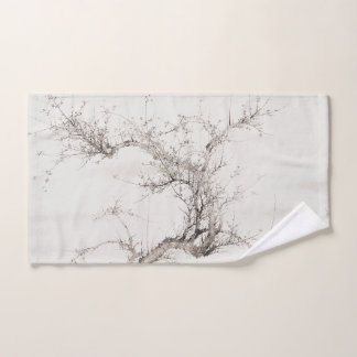 Conjunto De Toalhas Yamamoto Baiitsu Winter Vintage Pintura Japonesa