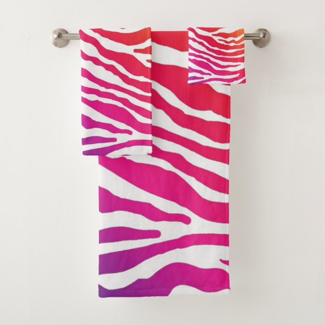 Conjunto De Toalhas Zebra arco-íris (Insitu)