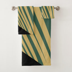 Conjunto De Toalhas Zebra - ciano geométrico, preto e bege