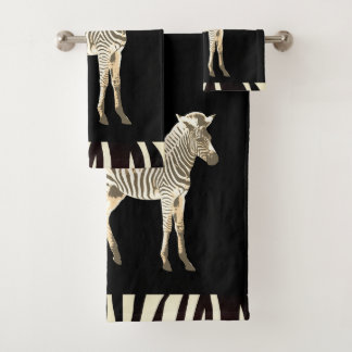 Conjunto De Toalhas Zebra exótica 