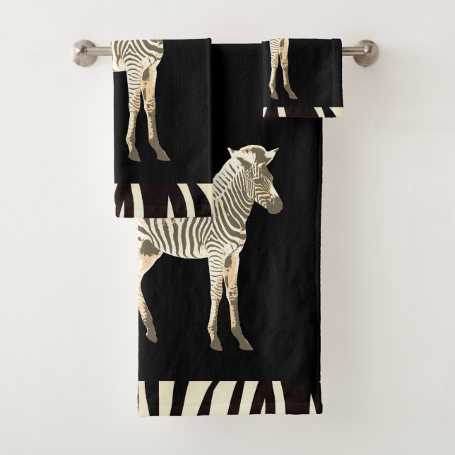 Conjunto De Toalhas Zebra exótica  (Insitu)