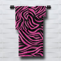 Zebra - Impressão Preta-Rosa Quente