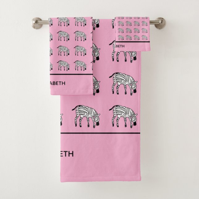 Conjunto De Toalhas Zebra Queniana Cura e Feliz (Insitu)