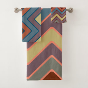 Conjunto De Toalhas Zig Zag Padrão Sudoeste
