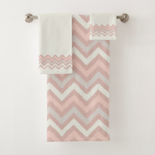 Conjunto De Toalhas Zig Zag Stripes Desenhar Em Calm Watercolor