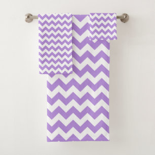 Conjunto De Toalhas Zigzag Roxo, Chevron Roxo, Padrão Geométrico