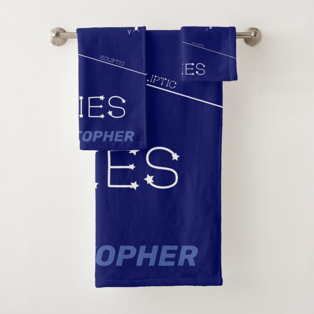 Conjunto De Toalhas Zodiac Constelação Aries (Insitu)