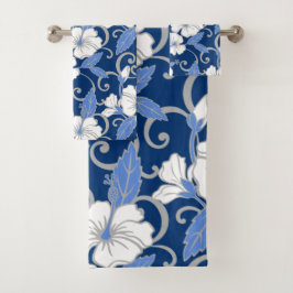 CONJUNTO DE TOWEL DE BANHO (AZUL) SONHO POLINÊESIA