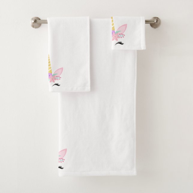 CONJUNTO DE TOWEL UNICORN BATHROOM BRANCO (Insitu)