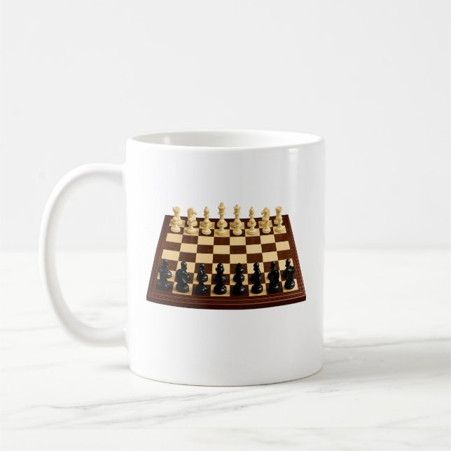 Conjunto de Xadrez 3D Caneca de Café – Desenho de  (Esquerda)