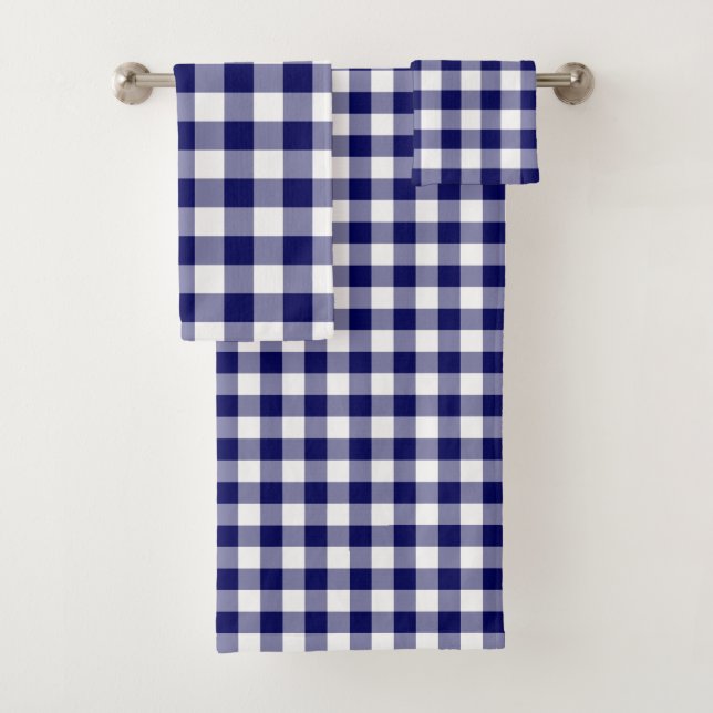 Conjunto de Xadrezes de Gingham marinho e Branco (Insitu)