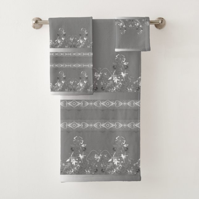 Conjunto Dourado de toalhas de banho de rendas (Insitu)