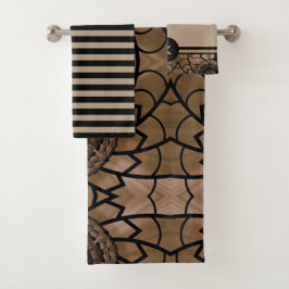 Conjunto Moderno de Toalhas de Banho com Estampa P