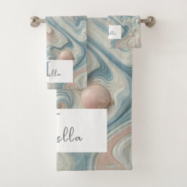 Conjunto Personalizado de Toalhas de Banheiro de M