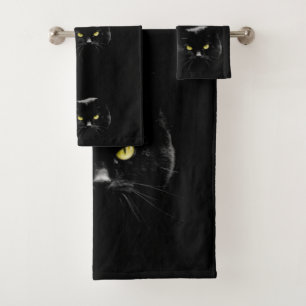 Conjunto Preto De Banheiro De Gato