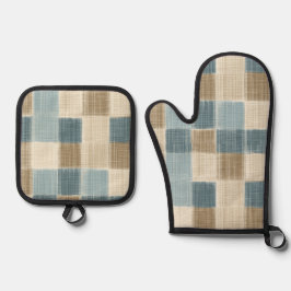 Conjunto Rustic Charm Oven Mitt e Pote