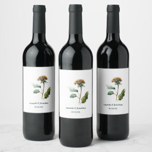 Conjunto Simples De Etiquetas De Vinho De Casament