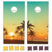 Conjunto Tropical Beach Cornhole