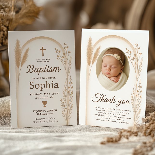 Conjuntos de Cartões de agradecimentos e Convite p (boho-neutral-baptism-invitation-thank-you-card-set-sophia.png)
