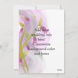 Conjuntos de casamento com aguarela - Flores rosa