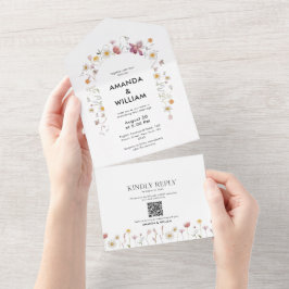 Conjuntos de Convite Floral e RSVP Elegante