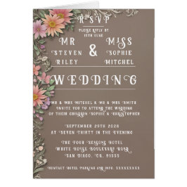 Conjuntos de Convite Floral Elegante