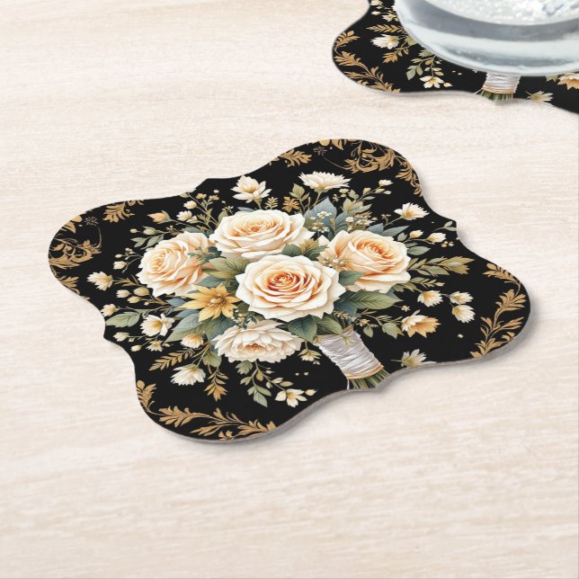 Conjuntos de Porta-Copos Bouquet Preto (Angular)