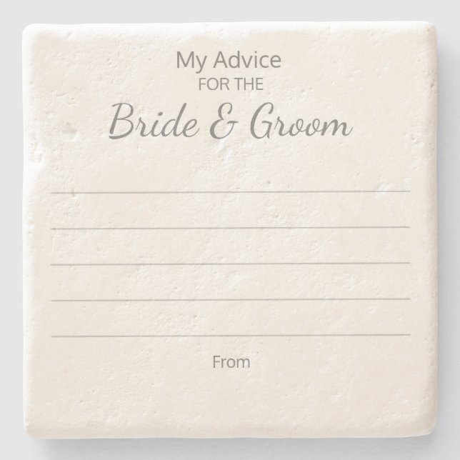 Conjuntos de Porta-Copos de Conselhos para Noivos (Frente)