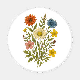 Conjuntos de porta-copos de flores silvestres botâ