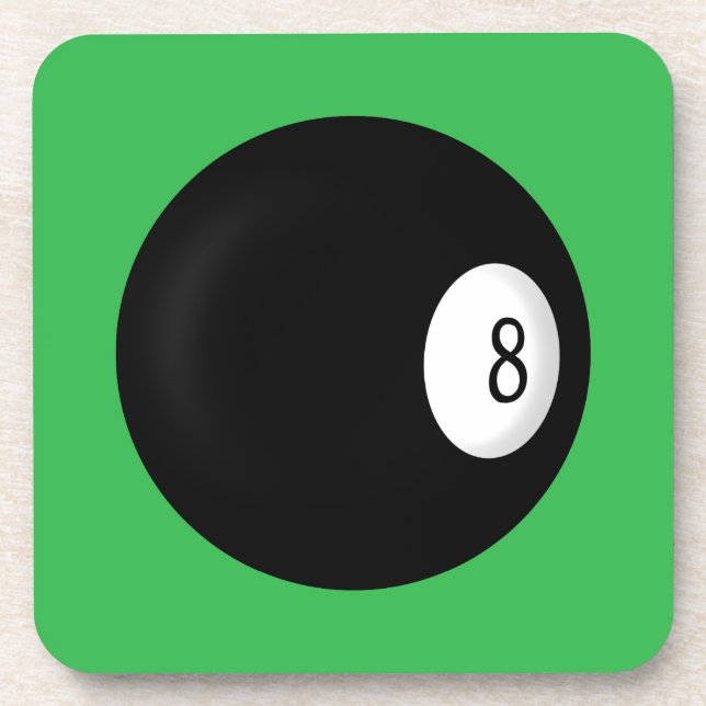 Conjuntos de porta-copos quadrados Eight Ball Poll (Frente)