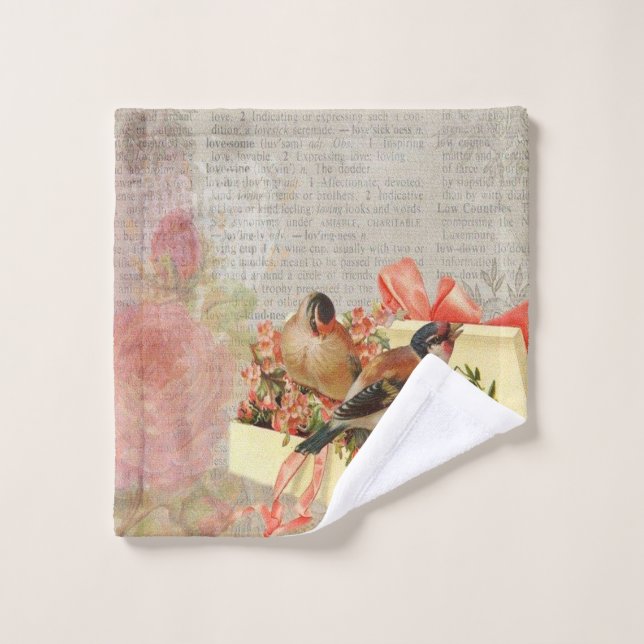 Conjuntos de Toalhas de Banheiro de Aves Vintage (Pano de lavar)