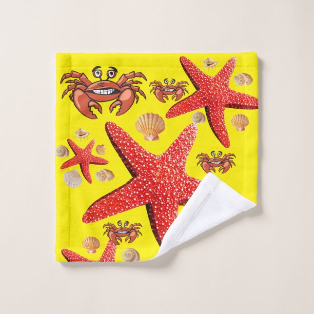 Conjuntos de Toalhas de Banheiro Estrelas-do-Mar C (Pano de lavar)