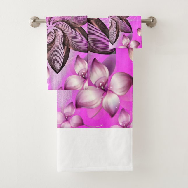 Conjuntos de Toalhas de Banheiro Floral (Insitu)
