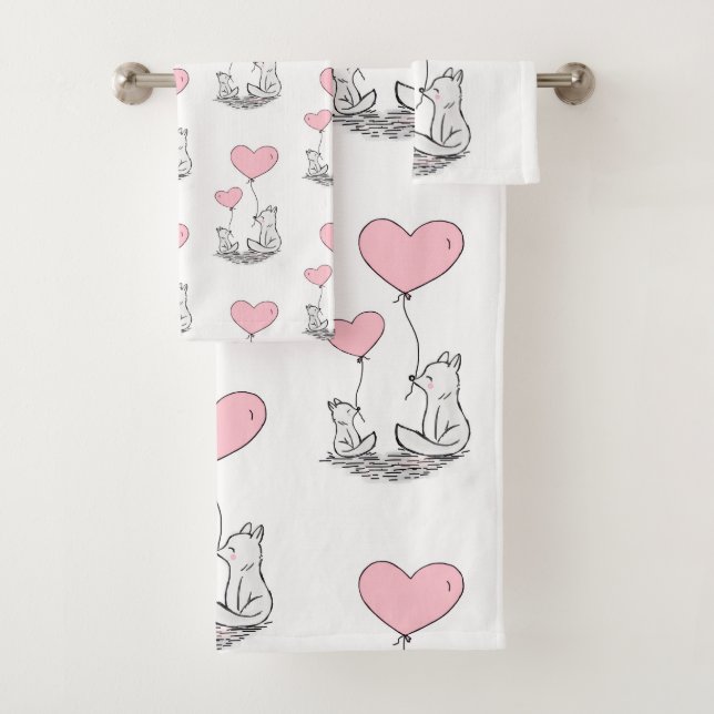Conjuntos de Toalhas de Banheiro Valentine's Foxy  (Insitu)