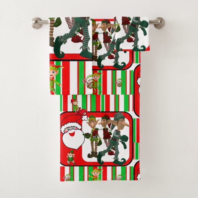 Conjuntos De Toalhas De Banho De Natal, Elf (Insitu)
