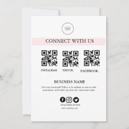 Connect With Us Social Media Sign | Editable Busin