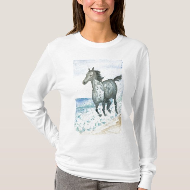 Connemara Pony Ladies Camiseta de manga comprida (Frente)