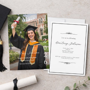 Conquistou: Convite de Formatura com Foto Moderna