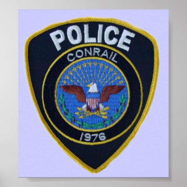 ConRail Railroad Police Patch Poster (Frente)