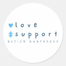 consciência autista amor suporte etiquetas adesivo