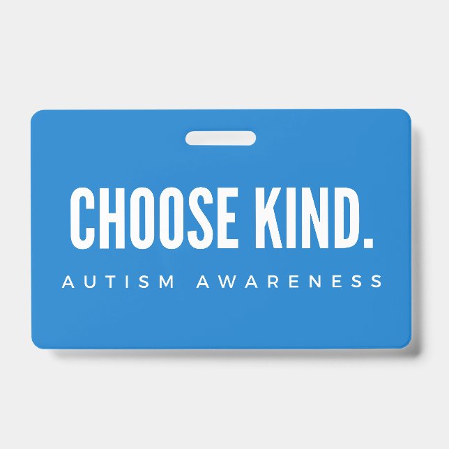 consciência autista escolha Crachá tipo Lanyard (Frente)